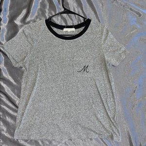 Grey initial T-shirt with the letter “M”